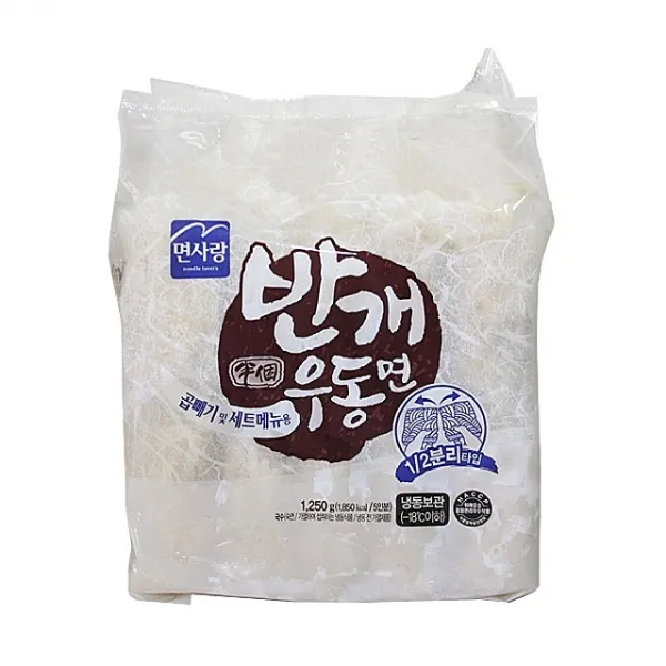 에스제이 면사랑반개우동면(곱배기용)1250g 냉동x8(1박스), 1250g, 1박스