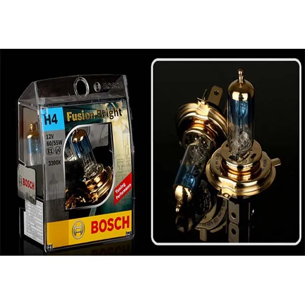 보쉬 퓨전 브라이트 전구 상향등 하향등 안개등 3300K 수입차 적용가능, H4 타입, 2개입
