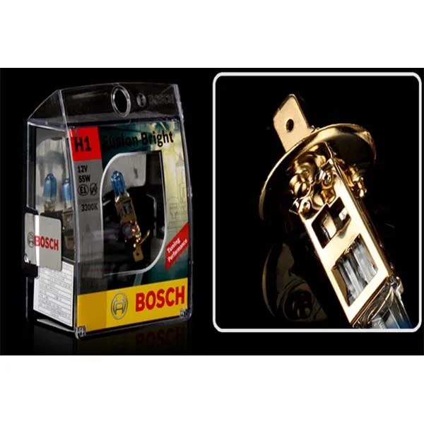 보쉬 퓨전 브라이트 전구 상향등 하향등 안개등 3300K 수입차 적용가능, H1 타입, 2개입