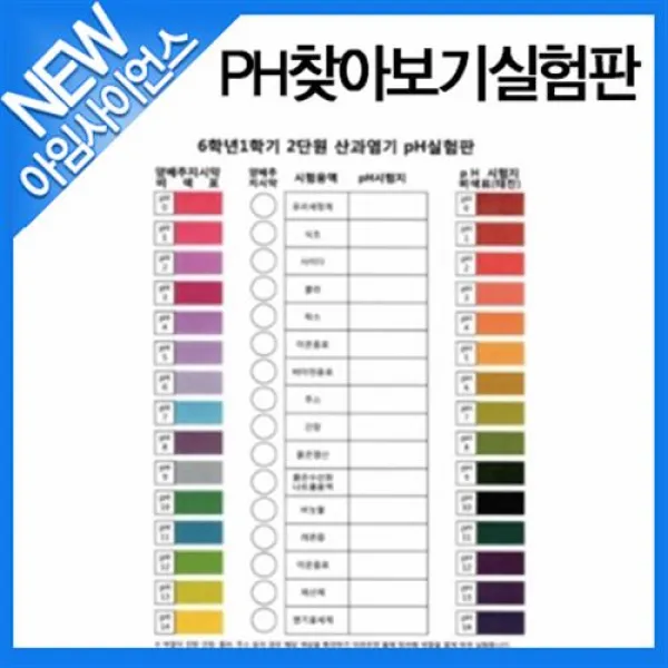 [아임사이언스]PH찾아보기실험판