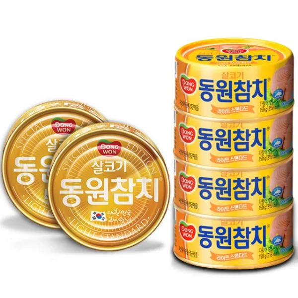 동원참치 150g 기획 살코기참치 4캔+금메달 참치2캔 (한세트), 총 6캔