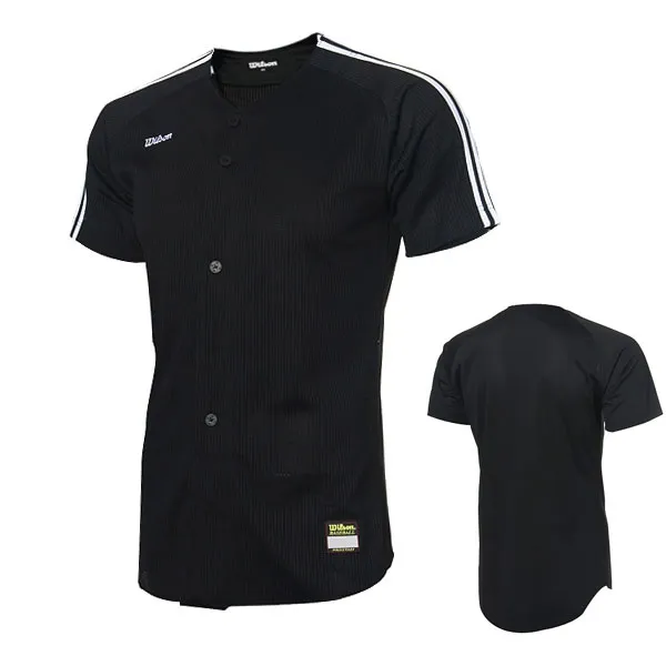 윌슨 11031 유니폼 기성복 상의 검+백줄지 