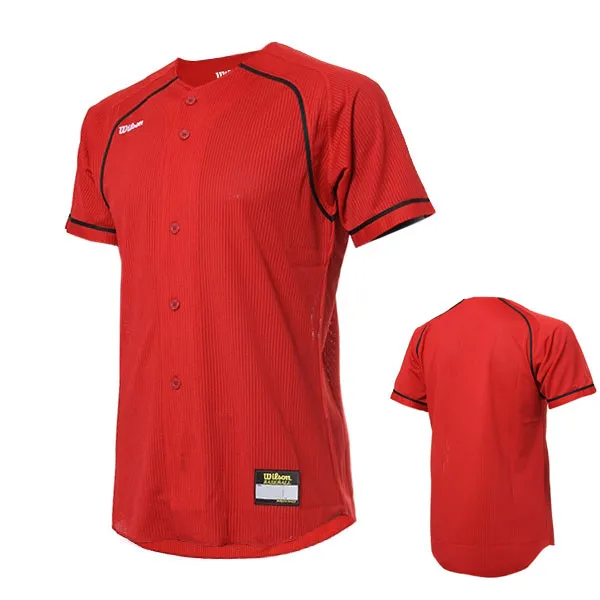 윌슨 11036 유니폼 기성복 상의 적+검 