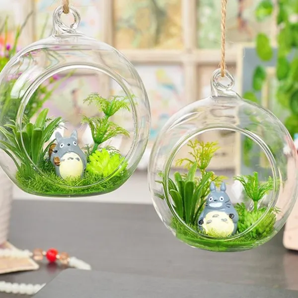 화분 행잉볼 공중 8cm 미니 유리 화분(단품), 행잉볼 공중 유리 화분-8cm(데코상품별매)