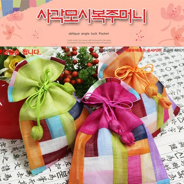 인하우스 사각복주머니-색상랜덤, 1개