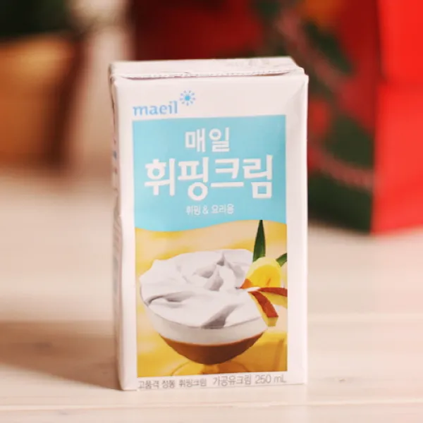 쿡앤베이크 무료냉장포장 무가당 매일 휘핑크림 250ml, 1개