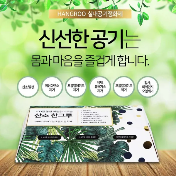 NEW 산소한그루 무전원 무소음 공기정화 산소발생기, 3개