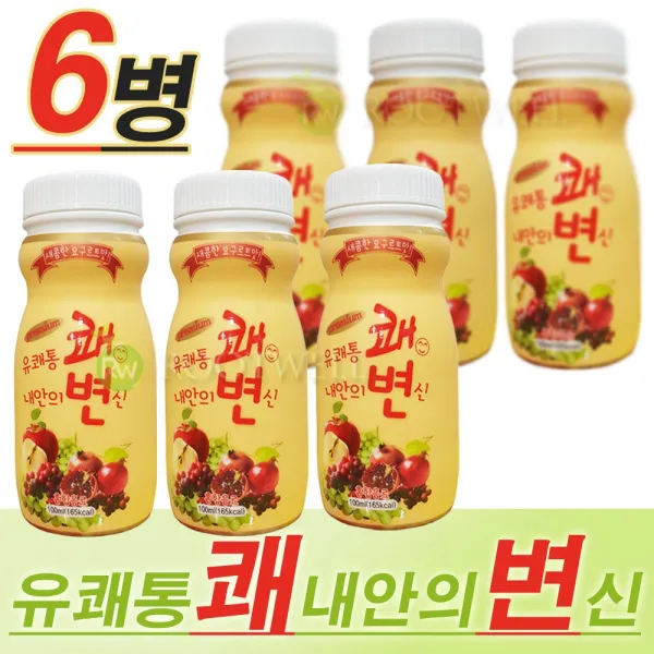 하나메디 유쾌통쾌 내안의변신-쾌변과채음료, 6병, 100ml