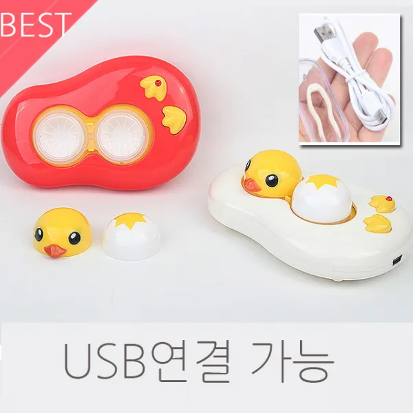 더브릴레 자동 렌즈 세척기 오리 USB 렌즈세척기, 레드, 1개