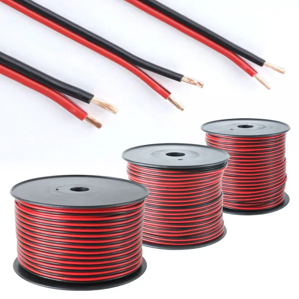 2색 배선 스피커케이블 2C 전선 led배선, 0.3SQ(22AWG)_1m