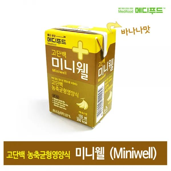 메디푸드 미니웰 바나나맛 24팩 고단백농축균형영양식 150ml