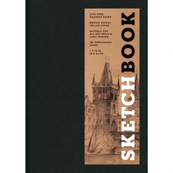 Sketchbook: Basic Medium Bound Black, Sterling Pub Co Inc