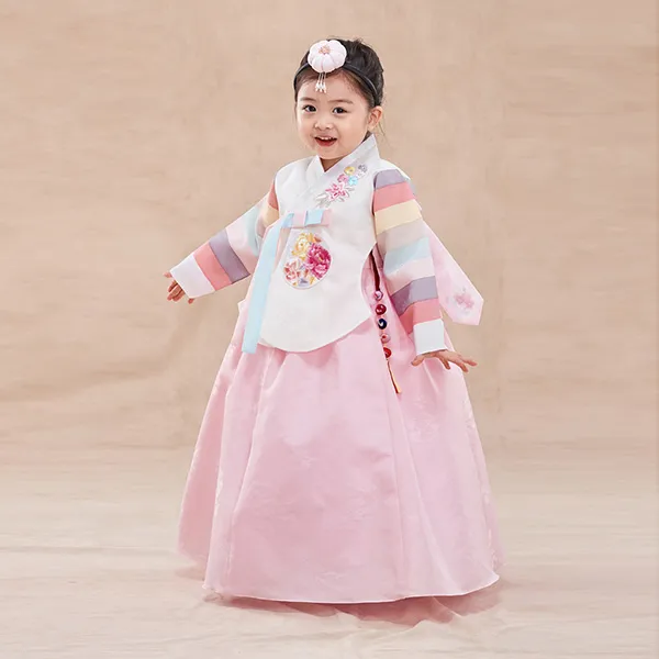 진선미한복 여아용 비단향 색동아이당의