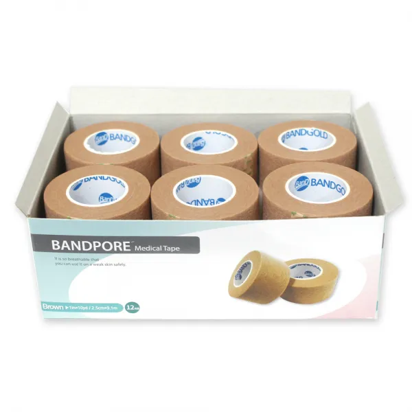 밴드골드 밴드포어 부직(종이)반창고, 1box, 2.5cmx12롤(살색)