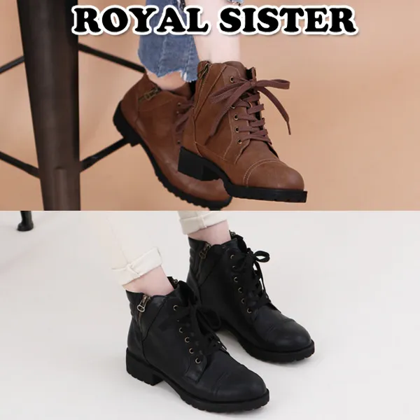 RS]D1R 2063 3.5cm 여성 빅사이즈가능 앵클부츠 공화 단화 플랫 워커