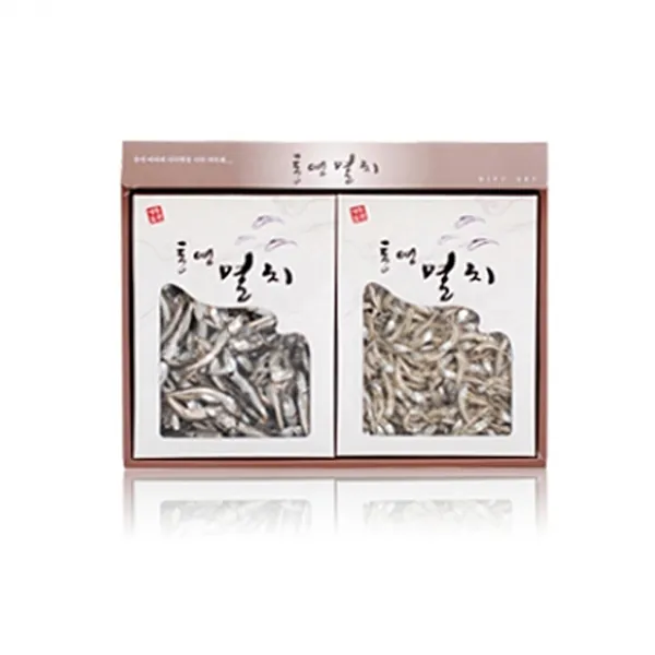 A국내산 멸치 2종 선물세트 1호(대멸치 350g 소멸치350g) 물좋은 남해바다에서 어획한 신선한 멸치만 엄선, 2개 1세트, 상세설명참조