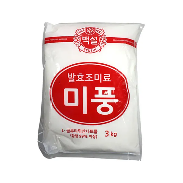 백설 미풍 발효조미료 3kg 식당도매식자재 1