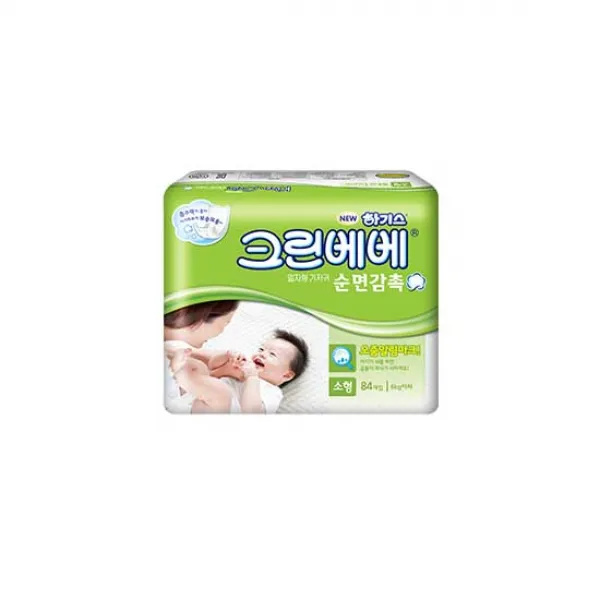 하기스 크린베베 순면감촉 일자형 기저귀 아동공용 소형(~6 kg), 1팩