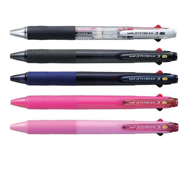 펜썰/6000유니제트스트림3색볼펜0.38mm/0.5mm/0.7mm(흑+청+적)/uni3색볼펜/다색펜/수입펜/미쯔비시, 리필심0.38흑색, 1개