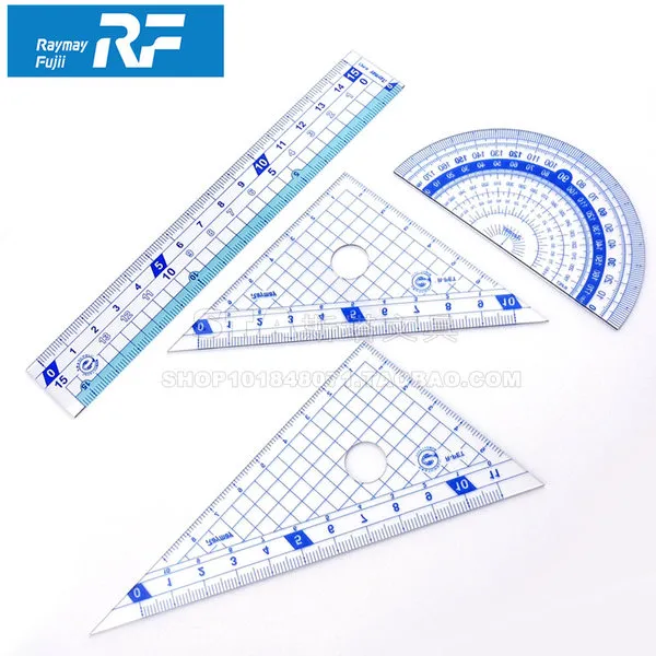 일본어 기원 Raymay 후지이 학생 발 삼각형 각도기가 캐리 온 키트 설정