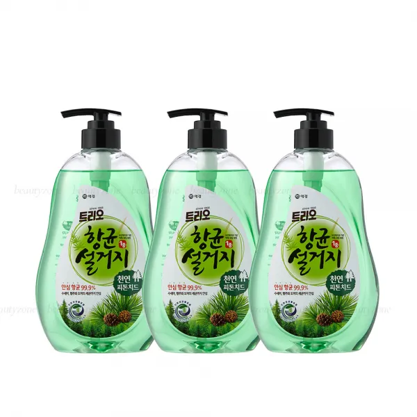 트리오 천연피톤치드 항균설거지 주방세제 750mlx3개, 3개