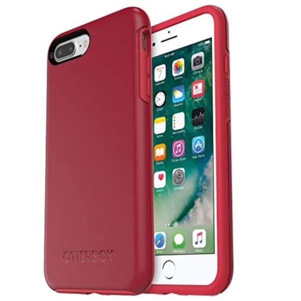 OtterBox SYMMETRY SERIES iPhone 7 Plus 전용 케이스 (좌) - 좌절감없는 포장 - ROSSO CORSA (불꽃 빨간색 / 인종 빨간색), 본상품선택, 1