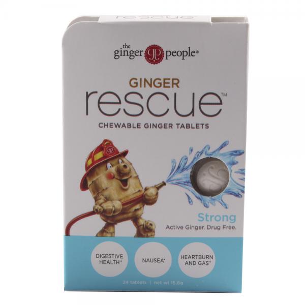 Ginger People 진저 리스큐 츄어블 진저 타블렛 스트롱 24개입, 15.6g, 1개