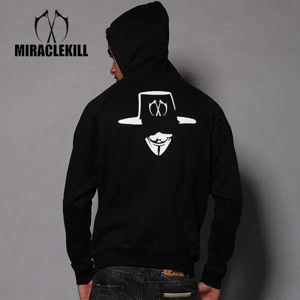 근친 복수 타이드 브랜드 지퍼 스웨터에 대한 MIRACLE KILL2016 휴일 시리즈 V, 검은
