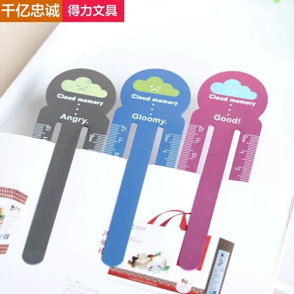 효과적인 통치자 통치자 학생은 창조적 북마크 12 / 15cm 다목적 평행 통치자 통치자 플라스틱 나무 문구, 6236 [12cm]