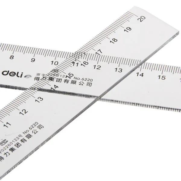 델리 20/30 cm 플라스틱 통치자 통치자 학생은 부드러운 투명 그래픽 매핑 도구를 문구, 30CM 통치자