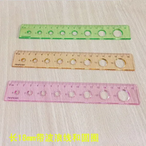 파도 그리기 통치자 20cm 투명 매핑 도구와 파도와 18cm 플라스틱 통치자, 96007는 가격 로즈