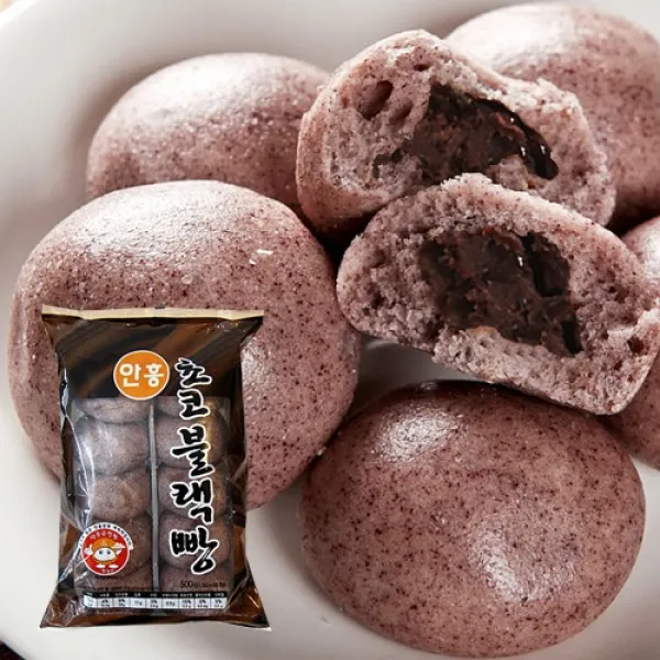 안흥찐빵(합) 수제 초코블랙찐빵 500g(10입)*3봉, 3봉