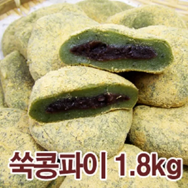 국산찹쌀 쑥콩떡 1.8kg 60gx30개 1.8kg 1박스