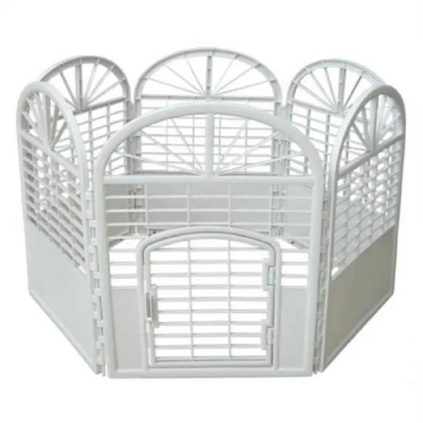 국도플라스틱 애견울타리 6각플라스틱 운동장 아이보리 변형가능 강아지