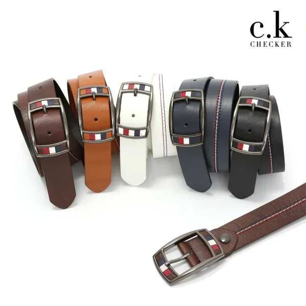 체커 남성벨트 남자벨트 기본 캐주얼벨트 삼색벨트 캐쥬얼벨트 Ck 112 W