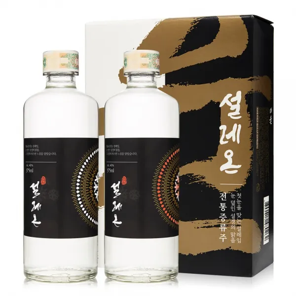 대윤 가야곡주 설레온 40도 375mlx2병 선물세트, 2병, 375ml