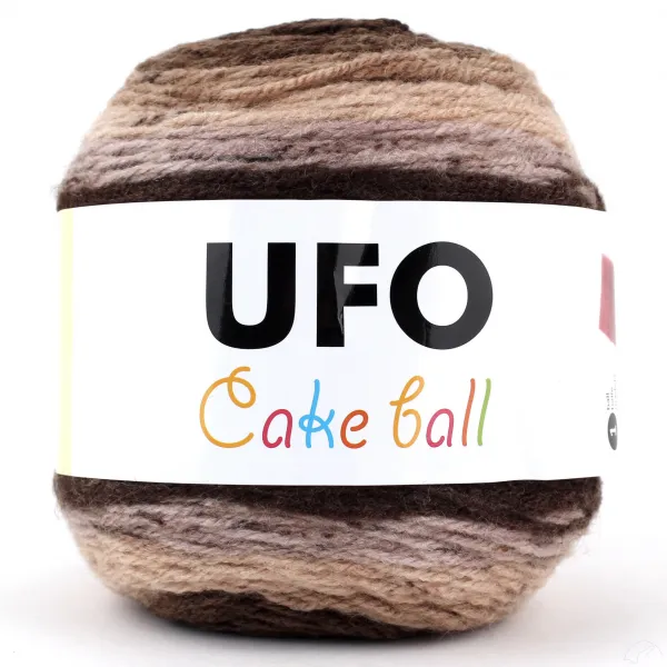 코디뜨개실 UFO 케이크볼 털실, 14 커피베이지나염