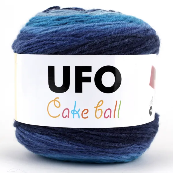 코디뜨개실 UFO 케이크볼 털실, 07 블루나염
