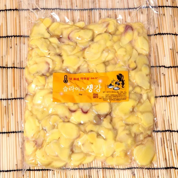 #상품평많은순 [채소미인] 햇생강 깐생강 슬라이스생강 1kg 진공포장 국산생강 세척생강, 1개