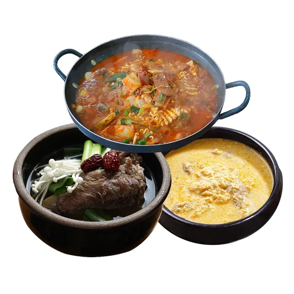 3품목 9봉 부대찌개3 콩되비지탕3 갈비탕3, 5400g