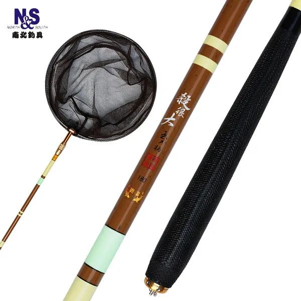 탄소 글로우는 북쪽과 남쪽 딥 그물 낚시 새로운 초경량 1.8 m 망원 경쟁적인두기 40CM 복사 그물 15 년 태클, 1.8M