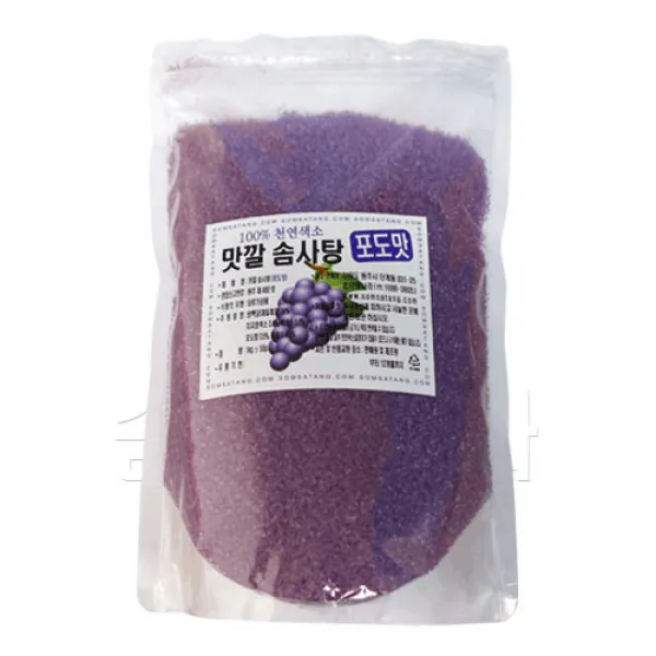 맛깔 천연색소사용 솜사탕재료(맛깔슈가 포도향) 1Kg, 1개