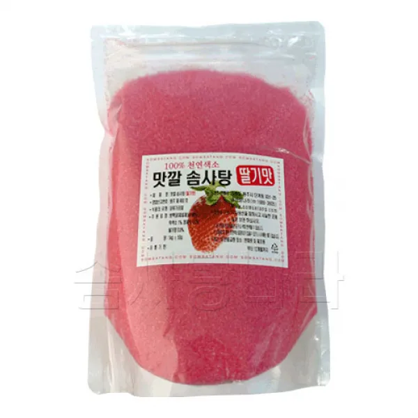 맛깔 천연색소사용 솜사탕재료(맛깔슈가 딸기향) 1Kg, 1개