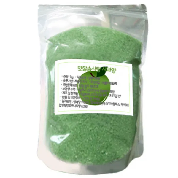 맛깔 천연색소사용 솜사탕재료(맛깔슈가 사과향) 1Kg, 1개