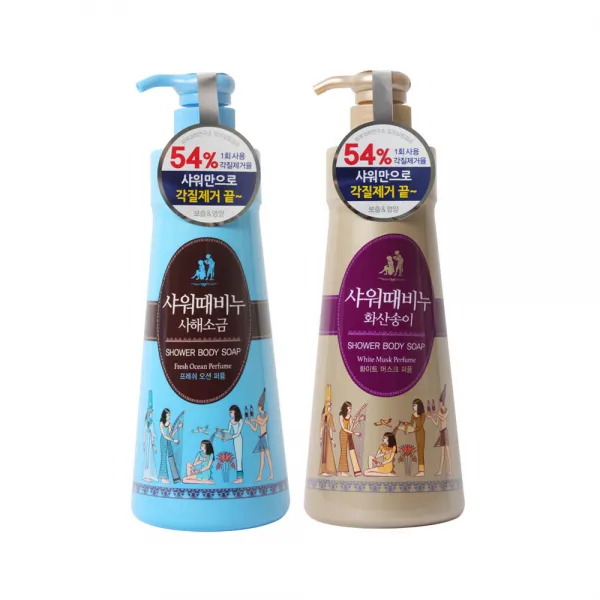 무궁화 샤워때비누 화산송이900ml + 사해소금900ml, 1개