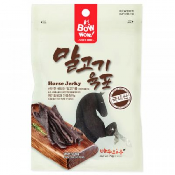 바우와우 말고기 육포 70g, 1