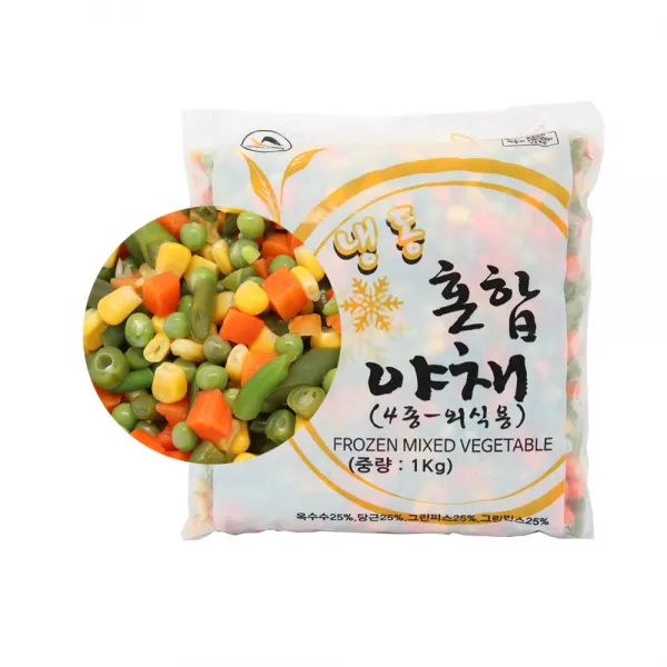 해물총각 혼합 야채믹스 4종 1kg 냉동야채, 1개