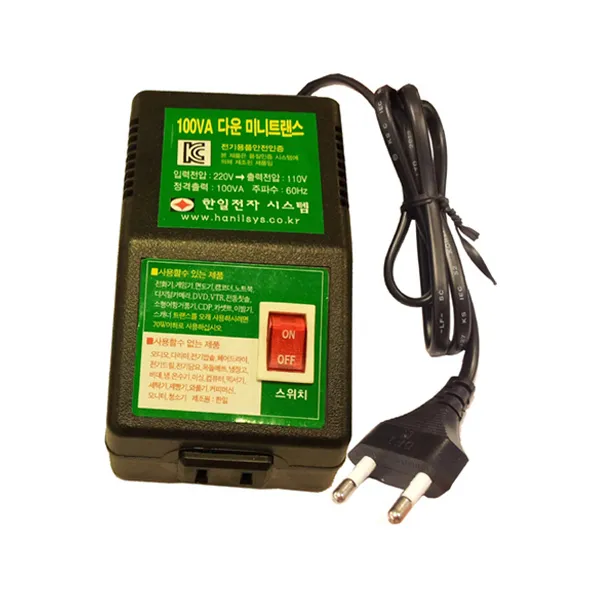 한일 소형변압기 200W 다운트랜스, 1개, 100VA 스위치달린제품 A타입[강압]