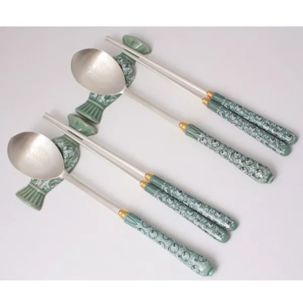 N890945 일성로얄-고려청자은수저_ 1벌_ (1벌당_ 75g)-1008_A_ 고_, ZZZ_홍색
