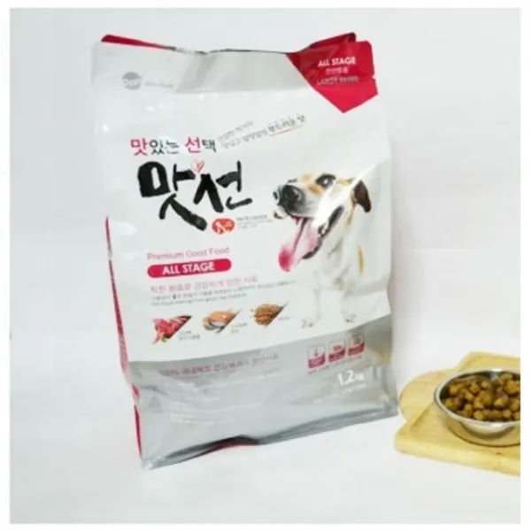 균형적인 영양배합 대형견 반습식사료 1.2Kg, 1